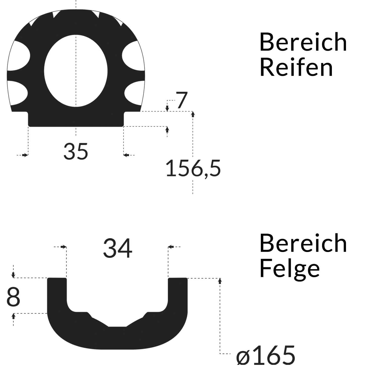 honeycomb-reifen-10x2-5-zoll-sxt-xiaomi-vollgummi-schwarz image 5