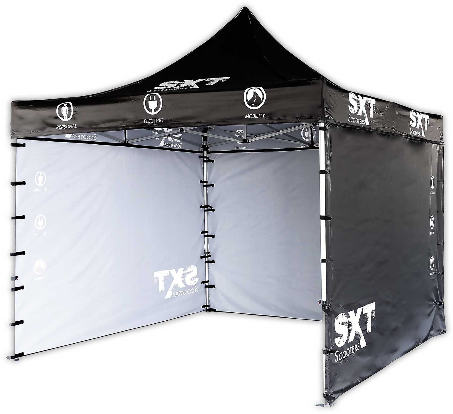 sxt-light-messezelt-3m-x-3m-pavillon-schwarz-alu image 1